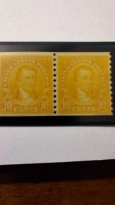 U.S., Stamp, Scott #603, M/F/NG, Monroe, Orange, 10 cent, Horizontal Pair - Picture 1 of 3