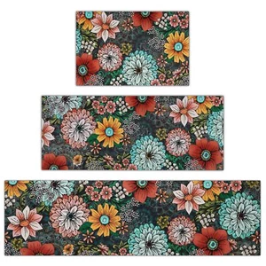 Kitchen Rug Sets 3 Piece with Runner Non Slip Anti Fatigue Floor Mat Washable... - Picture 1 of 7