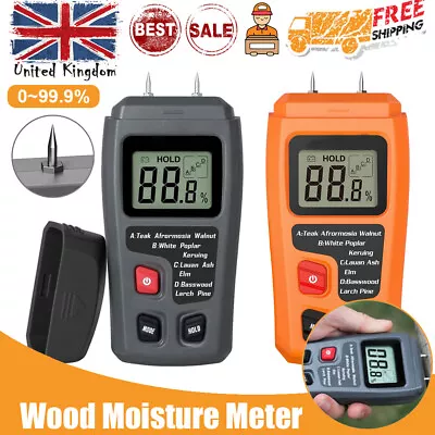 Wood Moisture Meter Hygrometer Timber Damp Detector Wood Digital Humidity Tester • 7.99£