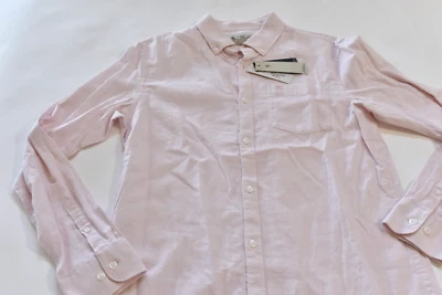 Munsingwear Penguin Men's Knit Button Up Pink - Linen Blend - Size Small Foto 1 de 3