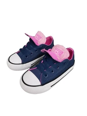 Converse двойной язык OX темно-синий гипер пурпурный младенца ясельного возраста 7 туфли 760001F - Изображение 1 из 4