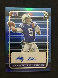 Juego profesional de fútbol americano de metal 2023 automático prisma azul Anthony Richardson XRC 16/20 - Imagen 1 de 2