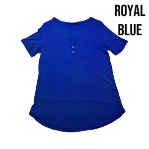 MEDIUM BAILEY LuLaRoe Y Neck Top ~ SOLID ROYAL BLUE ~ Sizes 8-10; nwt - Bild 1 von 2