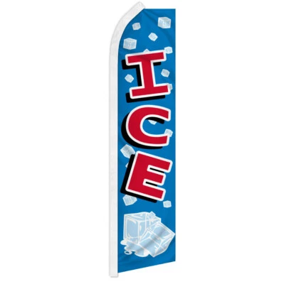 Ice Advertising Swooper Feather Flag Concessions Drinks - Image 1 of 2