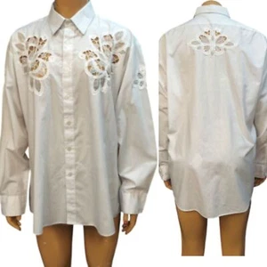 Vintage Cowgirl Vibe AMPM Cutout Detail Button Down Long Sleeve Shirt - Picture 1 of 15