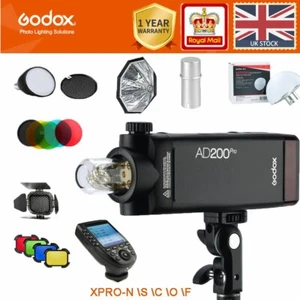 UK Godox 2.4G TTL HSS 1/8000s AD200pro Proket Flash+BD-07+XPRO+AD-S Kit - Picture 1 of 12