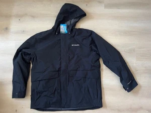 Columbia Men's Waterproof Breathable Omni tech Jacket  Black Size L - Picture 1 of 4