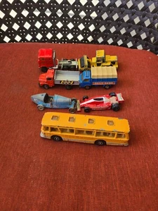 Vintage toys lot Majorette Made in France Firetruck dinky made in England A5 - Picture 1 of 9