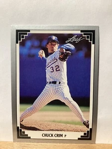 Leaf 1991 Baseballkarte: Chuck Crim, Milwaukee Brewers - Karte #28 - Bild 1 von 2