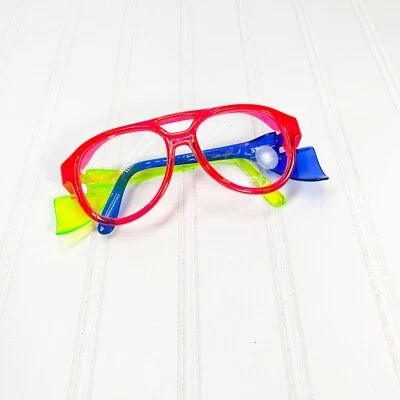 Gafas de seguridad hipster vintage años 80 American Optical verde neón azul rosa Foto 1 de 4