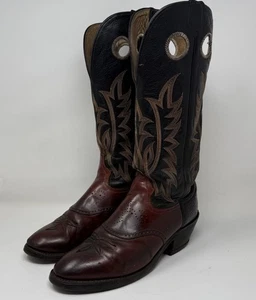 Tony Lama Herren 9.5 D Buckaroo Cowboy Western Stiefel 6861 Leder 17" Crazy Horse - Bild 1 von 11