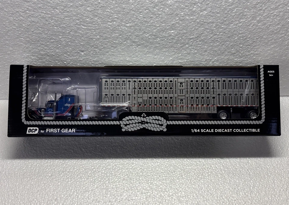 DCP FIRST GEAR 1/64 JOHN WAYNE KW W900A WITH SLEEPER AND SPREAD AXLE LIVESTOCK - Image 1 of 4