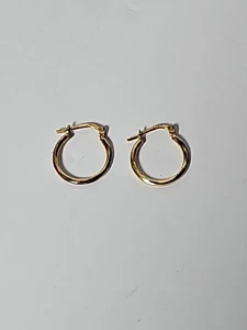 Mom Jordan Hoop Earrings, 1/20 10K Gold Filled Over 925 Sterling Silver - Picture 1 of 4