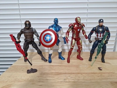 Marvel Legends Capitán América Soldado de Invierno Mandroide Baf Astro Iron Man Lote *leer Foto 1 de 4