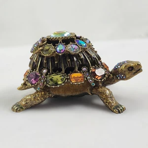 Rare Jay Strongwater Emory Turtle with Frog Box Limited Edition Multicolor - Picture 1 of 11