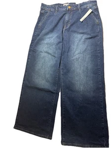 NWT Westport Signature High Rise Jeans Women's 14 Skater Blue 36x29.5" Wide Leg - Picture 1 of 12