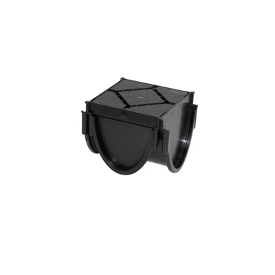 DOMELO Eckverbinder für Entwässerungsrinne 8,7 cm für Terrassenrinne Regenrinne