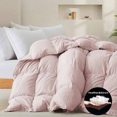 Super Soft Cozy Warm Oversized Down Comforter , King or Queen Bed Blanket - Image 1 of 4