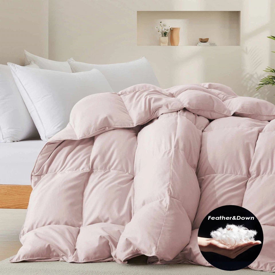 Super Soft Cozy Warm Oversized Down Comforter , King or Queen Bed Blanket - Image 1 of 4