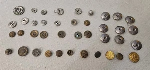 Vintage Metal Buttons Lot Mixed, Some 2 Piece Some One - Picture 1 of 4