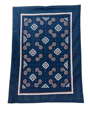 Vintage Handcrafted Batik Tapestry Wall Hanging 20"X27"Geometric Patterns No Rod - Image 1 of 4