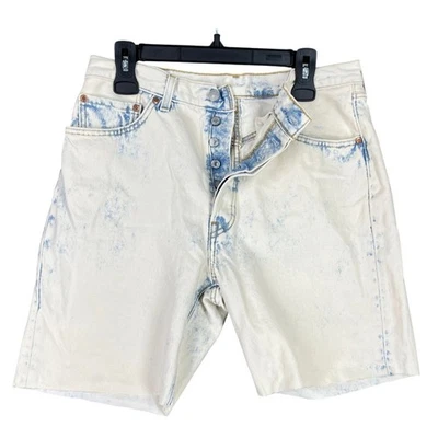 Pantalones Cortos Denim Levis 501 81 Talla 30 Blanqueador Botón Mosca Corte Grunge Patinador Foto 1 de 4