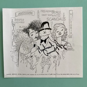 MICHAEL CUMPSTY Signed CD Insert Of An Al Hirschfeld Drawing From 42 STREET - Picture 1 of 3