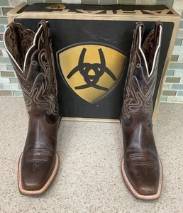 Ariat Legend Western Boots Womens Sz 6B Leather Style 10010933 Choc Chip New - Picture 1 of 14