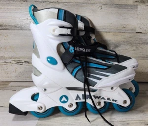 Airwalk Rollerblades Inline Skates - Size 7 - Good Condition White and Blue - Picture 1 of 12