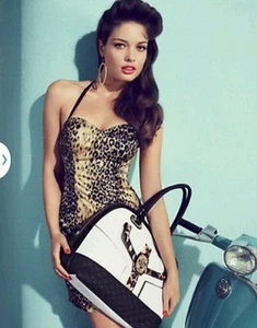 NWT GUESS VIVIAN STRAPLESS ALLOVER LEOPARD PRINT DRESS SIZE 1 ๐ป - Picture 1 of 3