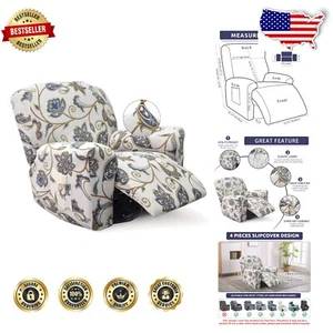 Elegant 4-Piece Recliner Slipcover - Stretchy, Soft, and Stylish Protection - Picture 1 of 9