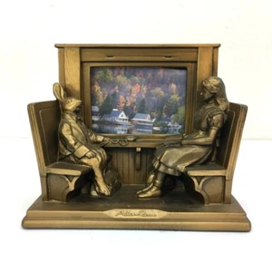 Vintage Style Alice in Wonderland Bronze Photo Frame – White Rabbit & Alice - Picture 1 of 8