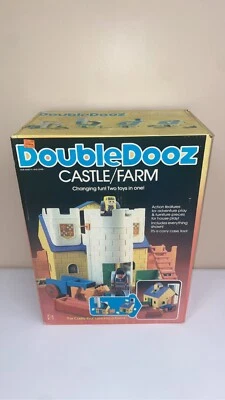 Mattel Double Dooz Transformer Castle Farm 1985 juguete para niños pequeños juego de aventura Foto 1 de 4