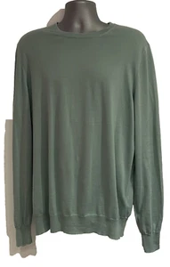 BRUNELLO CUCINELLI ITALY SAGE GREEN FINE KNIT SWEATER JUMPER SIZE 58 XXL 50'' - Picture 1 of 8