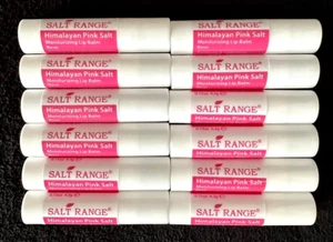 12x SALT RANGE HIMALAYAN PINK SALT LIP BALM ROSE SHEA BUTTER HYDRATING CHAPSTICK - Picture 1 of 11