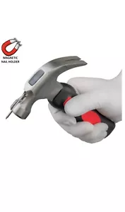 Neu 8 Unzen Stubby Klauenhammer mit Fiberglasgriff, Stahl, kleines Handwerkzeug Shop Fr - Bild 1 von 4