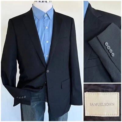 Samuelsohn Mens Blazer Sport Coat Two Button Casual Jacket Size 40R Wool Suit - Image 1 of 4
