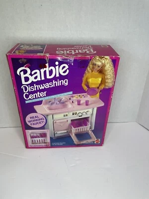 Barbie Mattel 67007 1993 centro de lavaplatos fregadero platos cocina vintage Foto 1 de 4