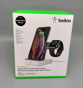 Belkin PowerHouse Charge Dock - Apple Watch iPhone - XS, XR, X, 8, 7 - Picture 1 of 6