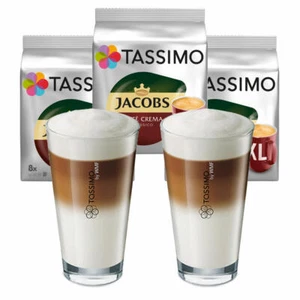 TASSIMO Glas 5 Set JACOBS Caffè Crema Classico XL Kaffee KAPSEL Gemahlen T-Discs - Bild 1 von 4
