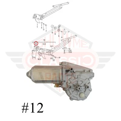 Motor regulador ventana derecho para Porsche 911 1973-1986 Foto 1 de 3