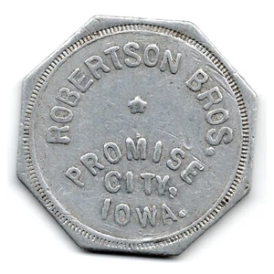 ROBERTSON BROS. • GUT FÜR $1,00 IM HANDEL • VERSPRECHEN CITY, IOWA, IA. • TC-193280 - Bild 1 von 2