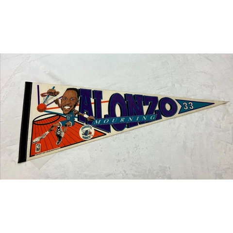 Vintage Charlotte Hornets Alonzo Mourning pennant Cover