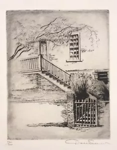 Brice House Gateway Baltimore Maryland Don Swann pencil signed etching - Picture 1 of 4