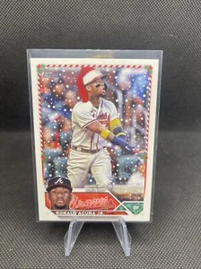 2023 Topps Holiday - Santa Hat Variation #H43 - Ronald Acuna Jr MVP SP - Picture 1 of 6