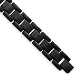 Stainless Steel Black IP-plated 8.25in Bracelet - Picture 1 of 4