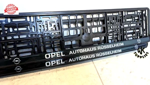 2x car number plate frame surround holder gel dome best fit for Opel all models - Picture 1 of 3