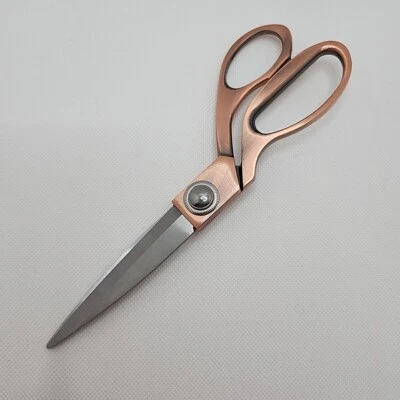 Tailor Sewing Scissors Rose Gold Stainless Steel Shears Fabric Cuters 8" Long - Image 1 of 4