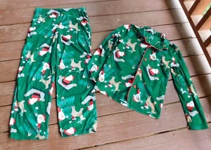 Pigiama Carter Natalizio Taglia 14 Bambina, Verde Natale con Babbo Natale - Foto 1 di 1