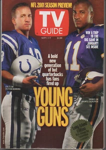 TV GUIDE 2001 1-7 de septiembre Young Guns 2001 NFL temporada ¡Vista previa! SIN ETIQUETA - Imagen 1 de 1